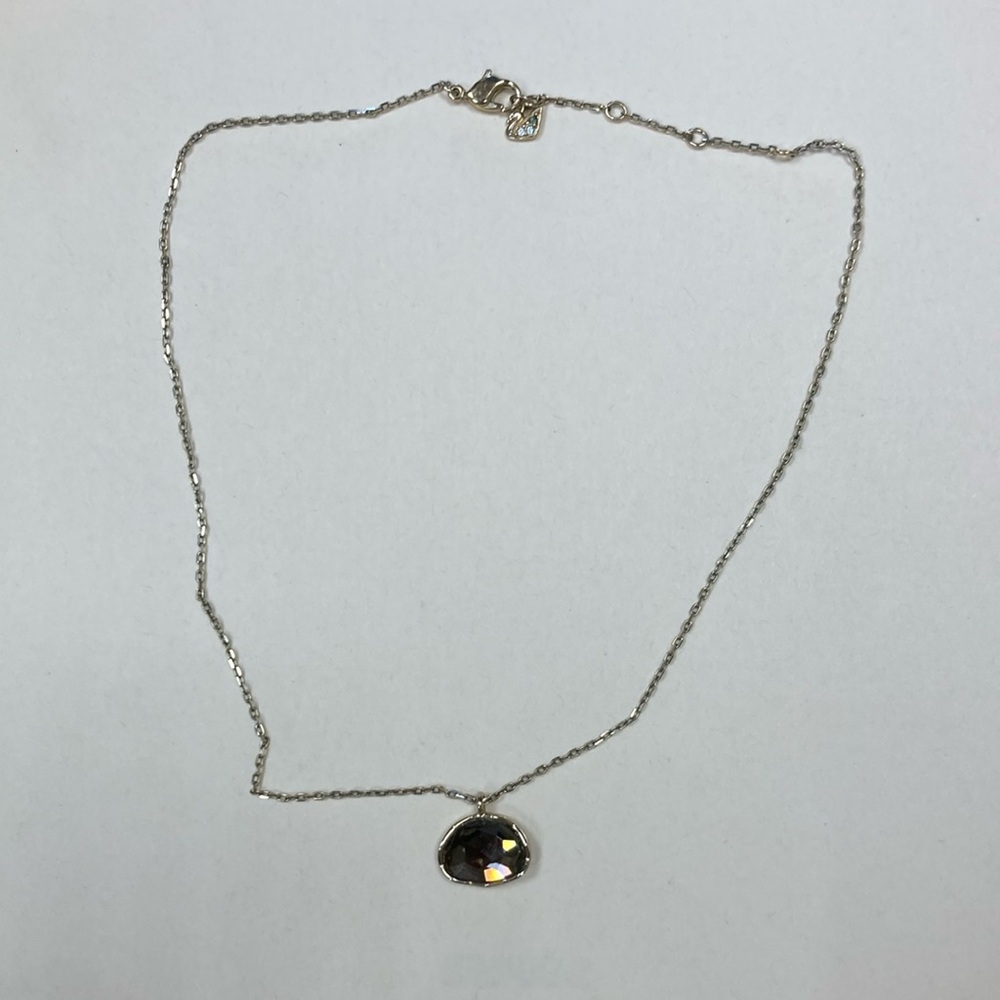 17” Swarovski topaz adjustable necklace